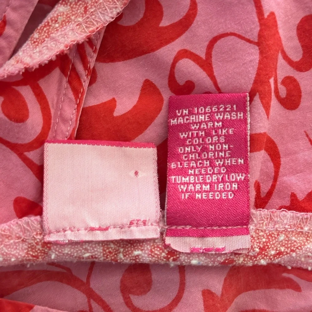 Swell by Cynthia Rowley Pink Swirl Cotton Mini Dress | Size L - Picture 9 of 9